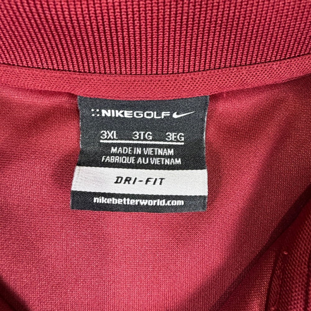 Nike Polo Shirt Mens 3XL Dri-FIT 363807-677 Red Bayer CropScience EUC - Picture 5 of 9